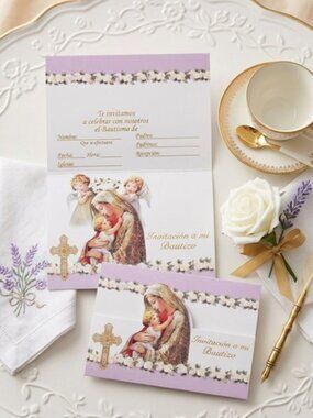 Te Invitamos A Un Bautizo, Spanish Invitation We Invite You To A Baptism 12 Ct